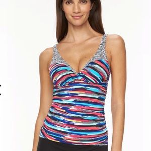 APT 9 woman’s brushstroke tankini top size XL